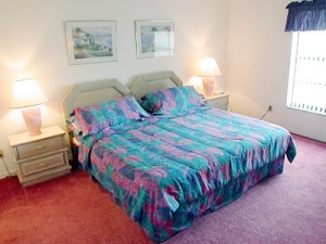 Bedroom with double sized bed