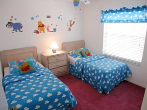Bedroom with twin sized beds