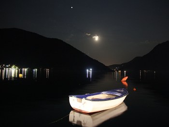 Night Scene with boat.
