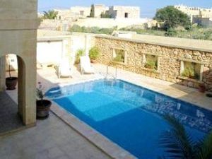 The pool viewed from the roof