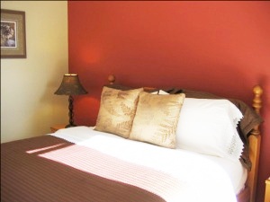 Luxury bedroom with queen bed