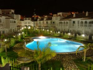 From balcony at night