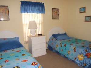 Bedroom with twin sized beds