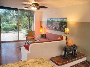 Living area with patio beyond