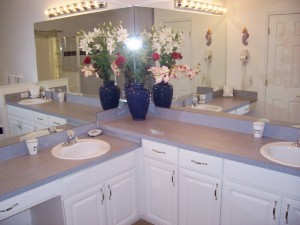 One of the bathrooms