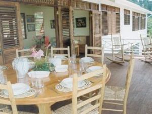 Dining area on the verandah