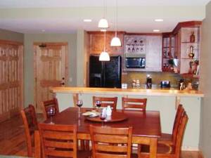 Dining area and kitchen