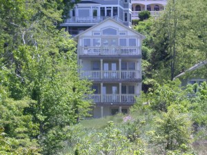 Home viewed from beach