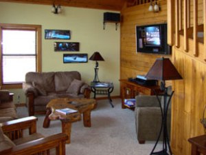 TV area and comfy sofas