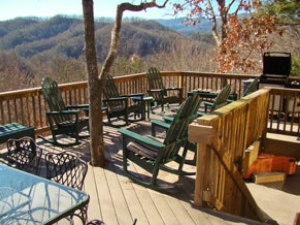 Deck and mountain views