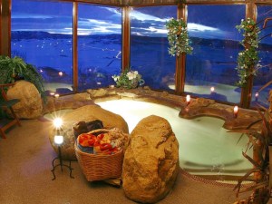 Indoor, Natural Rock Jacuzzi