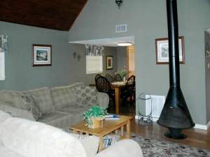 Cosy fire in living room