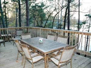 Deck overlooking Toledo Lake