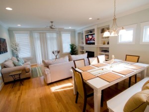 Dining table in living room