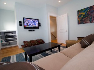 Cosy sofa in TV area