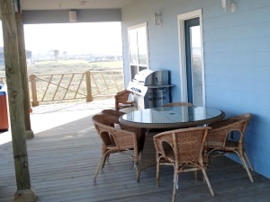 Gas Grill & Table on the Deck