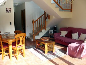 Dining table in living room