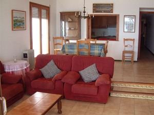 Dining table in living room