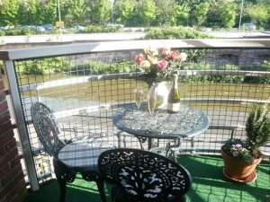 Balcony overlooking canal
