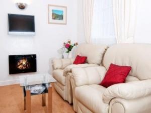 Lounge with living art fire