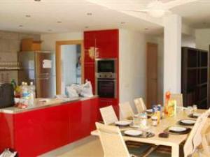 Dining room with kitchen