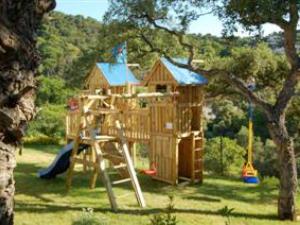 Playground behind villa