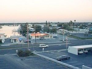 View from side balcony