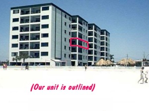 Property viewed from beach