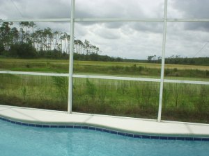 Our view across rear of villa