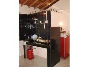 Modern kitchen with gas stove