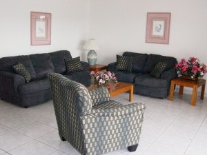 Living room with queen sleeper