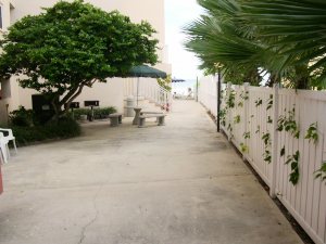 Grill and picnic area on beach