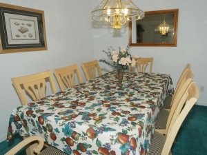 Dining room seats 8 guests