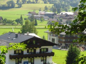 Apartments from mountain path