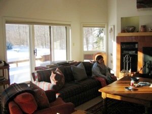 Mountain view from living room