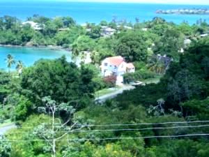 Aerial view of the villa 