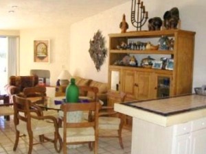 Dining table in living room