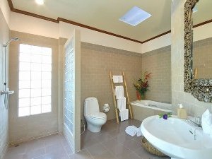 Bathroom with shower & bath