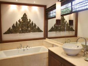 Bathroom with bath & shower