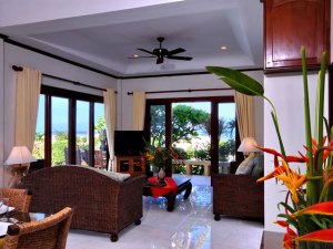 Lounge with beach & pool view