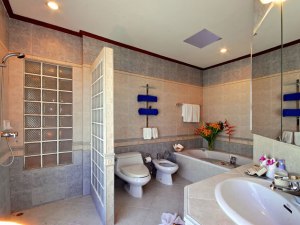 En-suite bathroom with jacuzzi