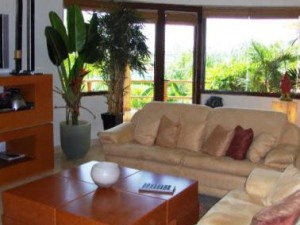 Comfy sofa & great views