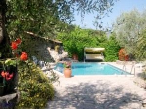 Pool terrace for Le Contadour