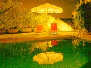 The pool at night