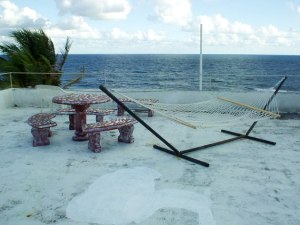 Roof terrace view to sea