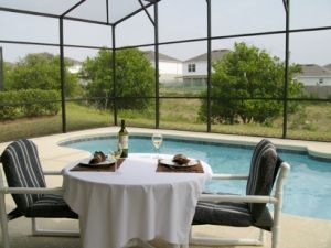 Dine alfresco next to the pool