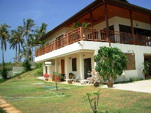 Rear view of the villa