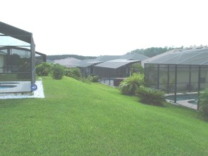 The rear of the property