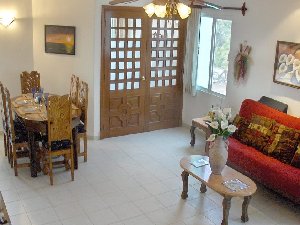 Double doors to bedroom