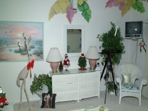 Furnished with white furniture